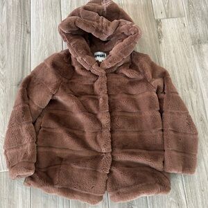 Apparis Brown Faux Fur Jacket